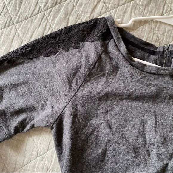 - Ann Taylor Loft Cotton Dress with Lace Detail size Small - Picture 4 of 11